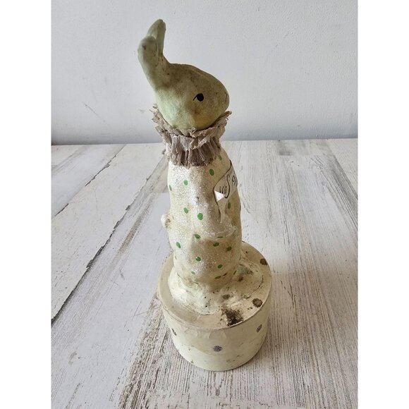 Vintage Nicole Sayre Easter Bunny rabbit spring statue figurine decor container - Picture 5 of 11